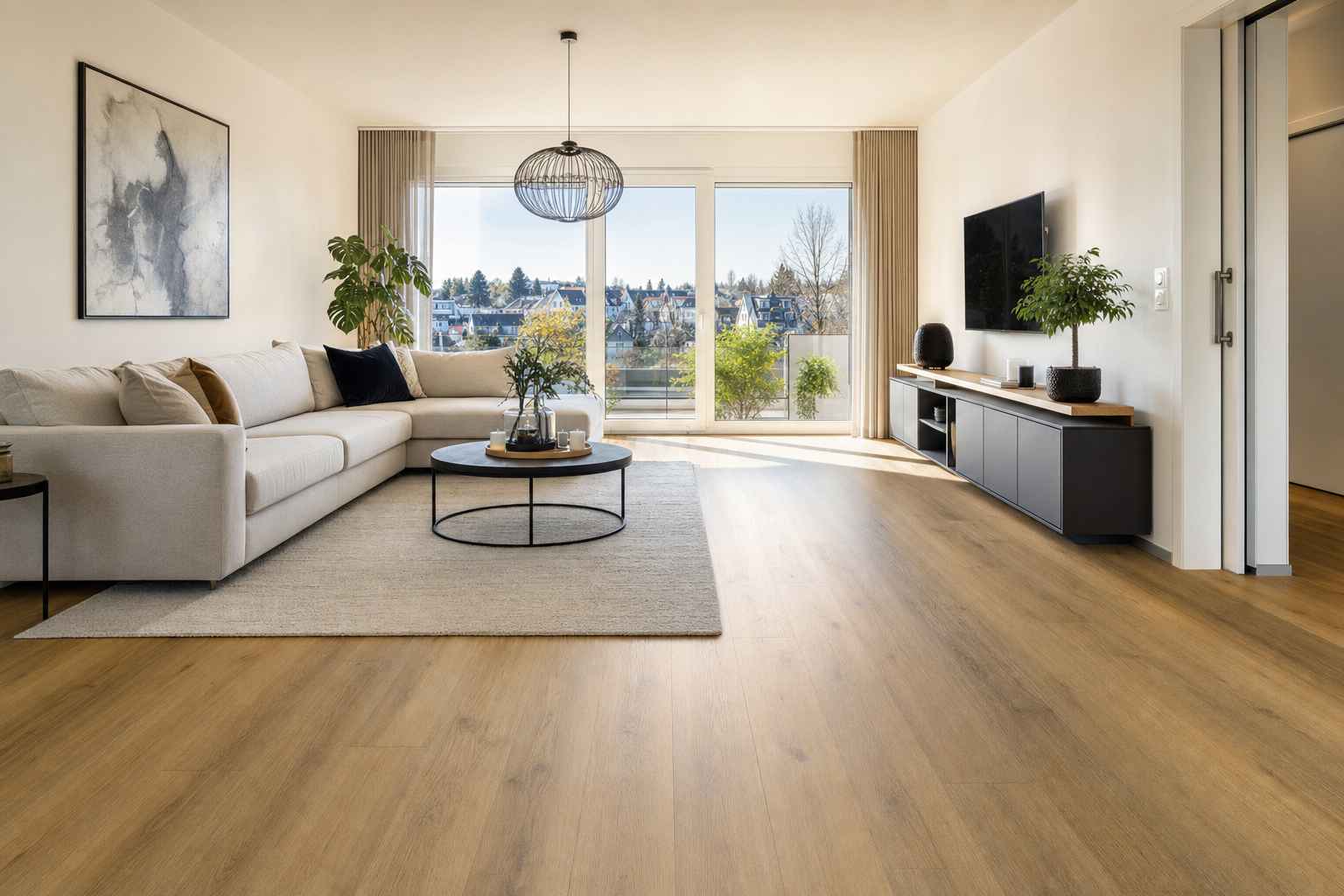 Vinylboden Arbon – Wohnzimmer Holzoptik Bruderer Wohnen