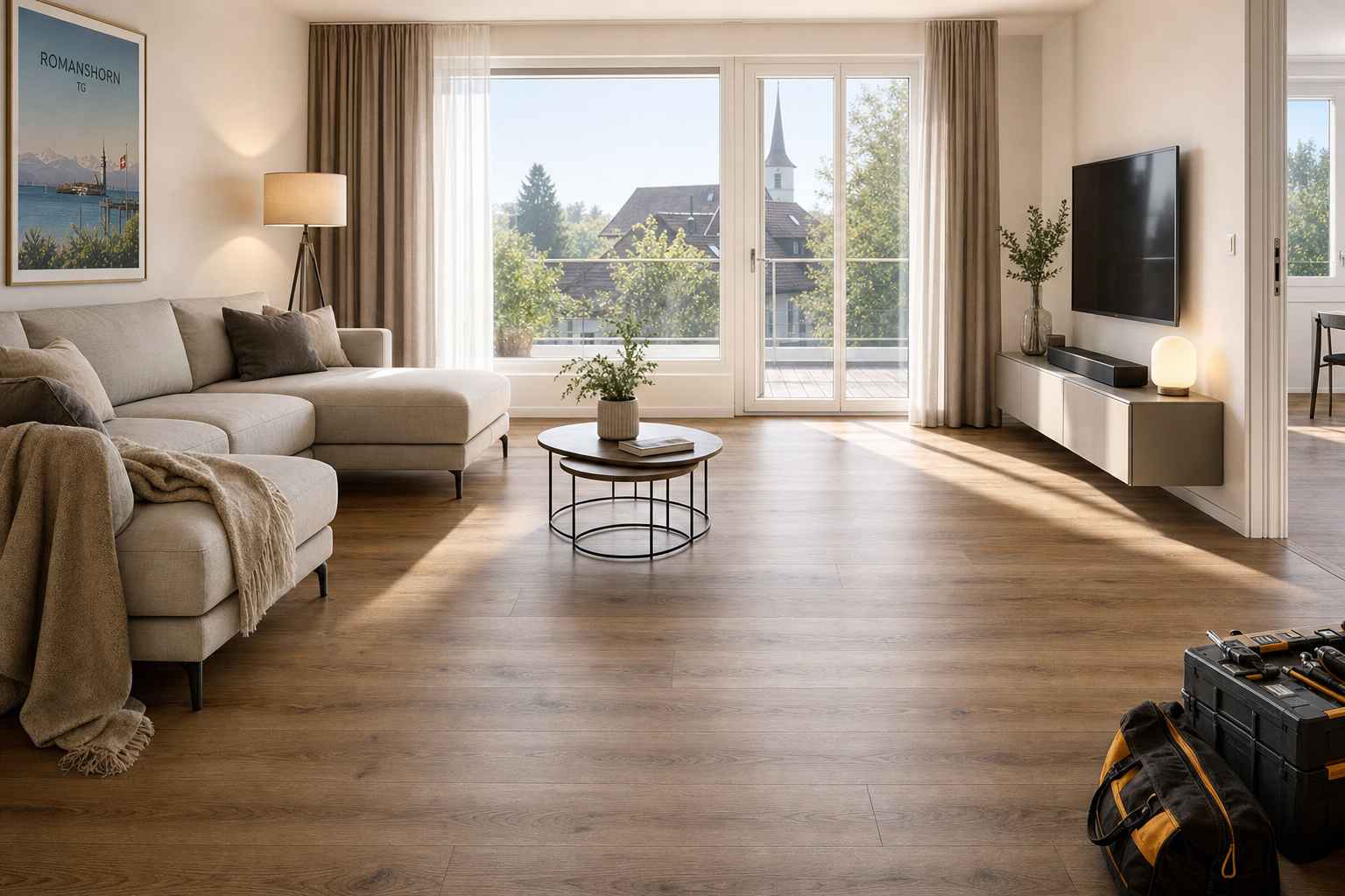 Vinylboden Romanshorn – Wohnzimmer Holzoptik Bruderer Wohnen