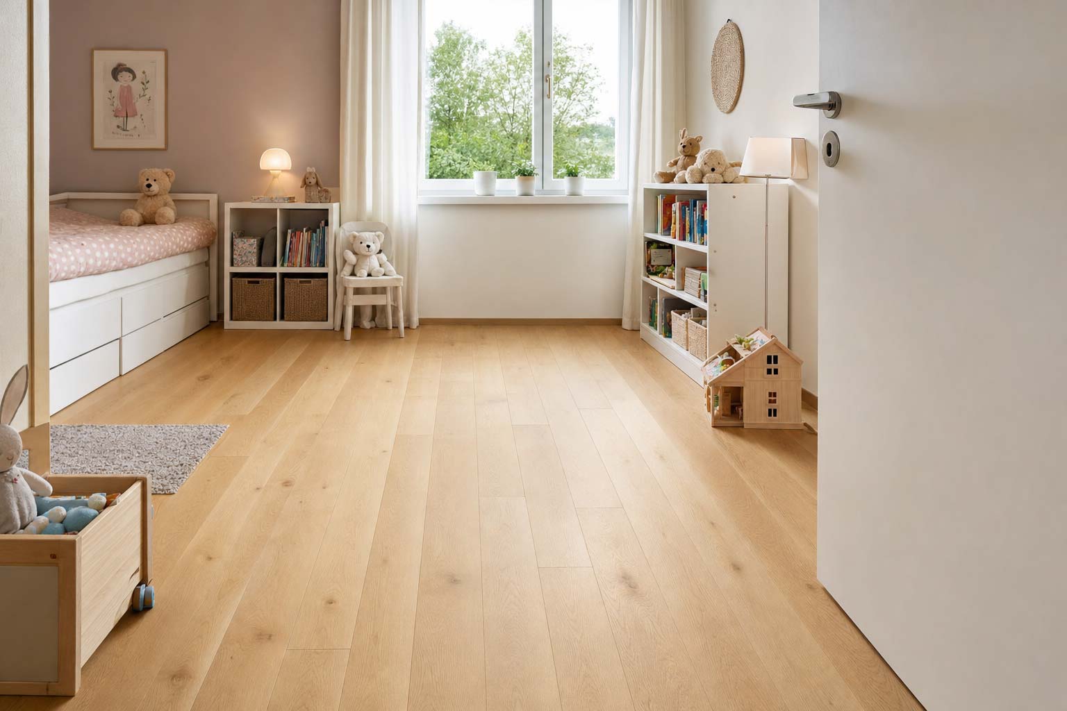 Bodenleger Arbon – Kinderzimmer Buchenparkett Thurgau