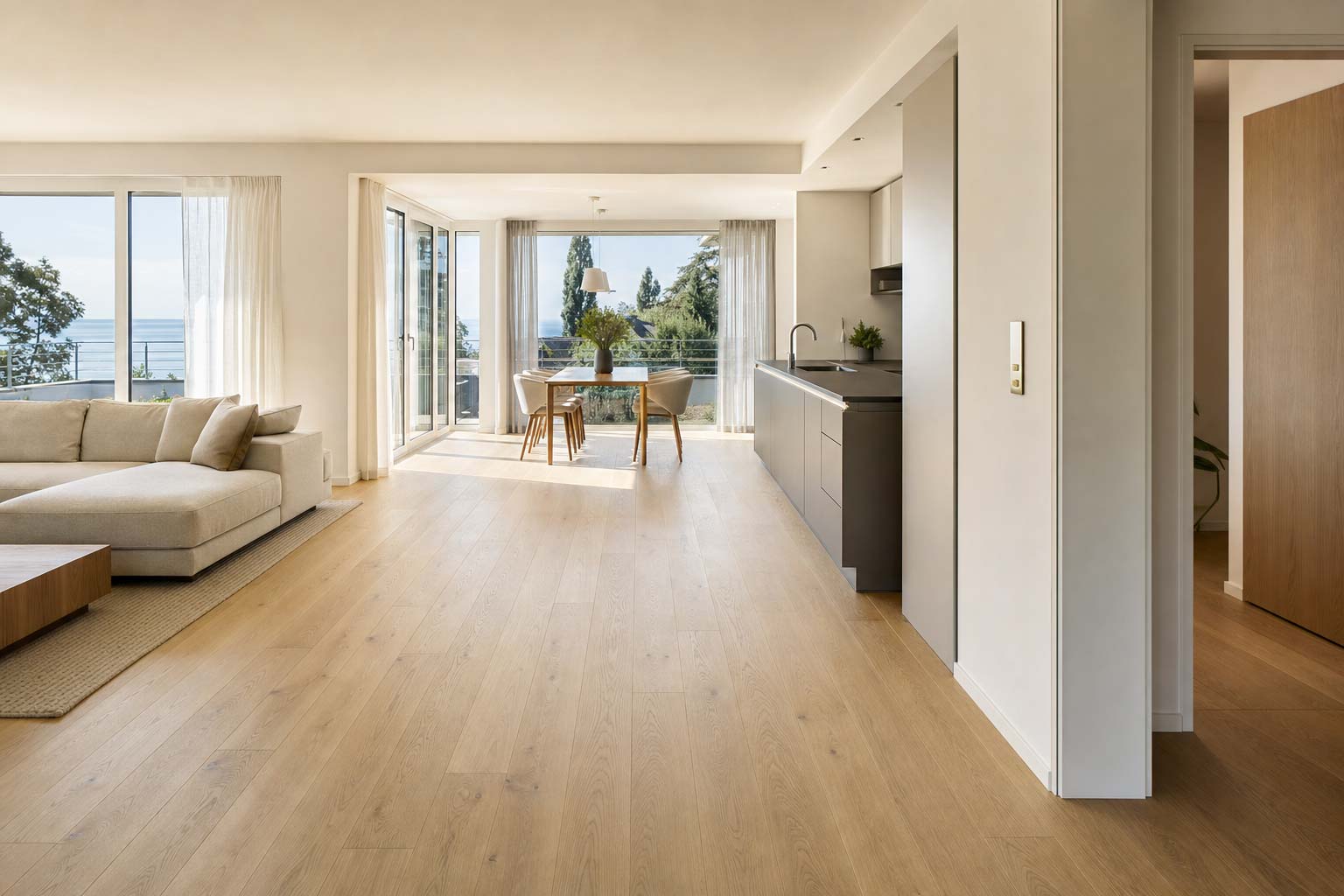 Parkett Arbon – offener Wohnbereich Schweizer Architektur