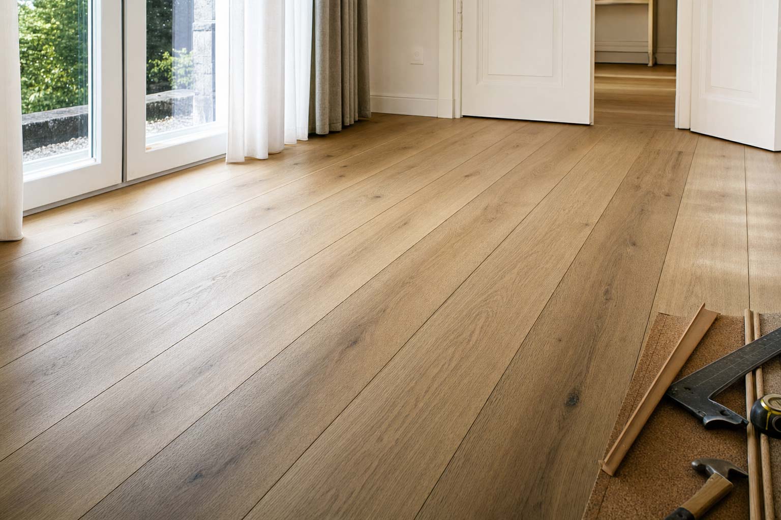 Parkett Herisau AR – Nahaufnahme Holzmaserung Schweizer Qualität
