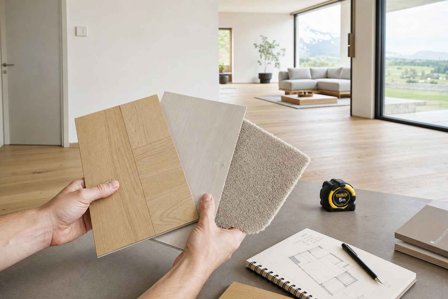 Kostenlose Heimberatung Bodenbeläge Rheineck — Materialmuster, Bruderer Wohnen