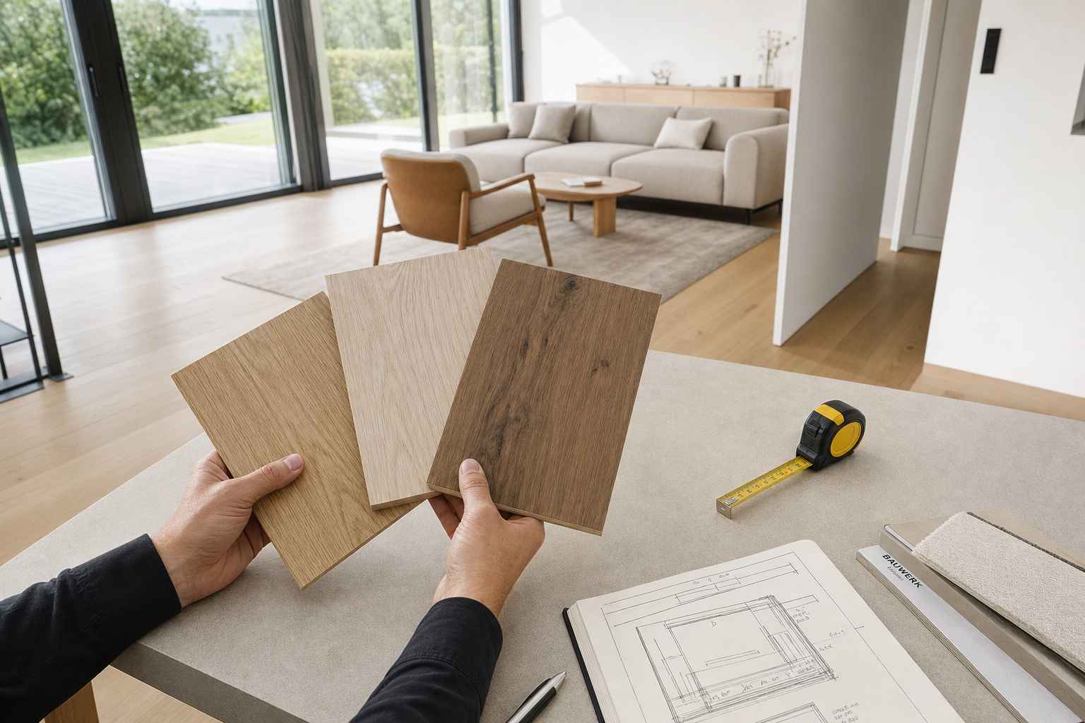 Kostenlose Heimberatung Parkett verlegen St. Gallen — Materialmuster, Bruderer Wohnen