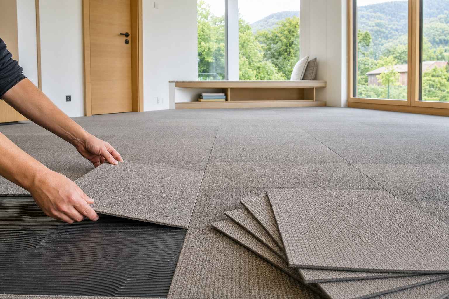 Teppich verlegen Romanshorn — Teppichfliesen & Auslegeware, Bruderer Wohnen