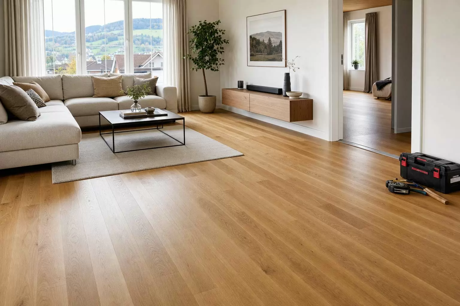 Parkett verlegen Herisau – Wohnzimmer Eichenparkett Appenzell